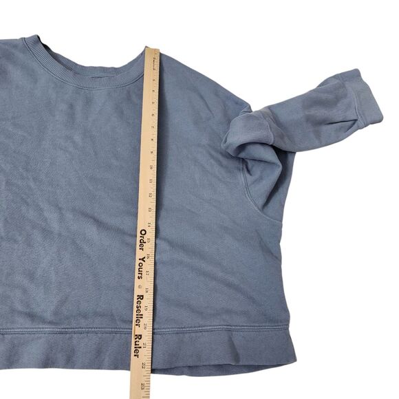 11 Honore Sweater Womens 2 Blue Pullover Relaxed Slouchy Longsleeve Cotton - Picture 10 of 10
